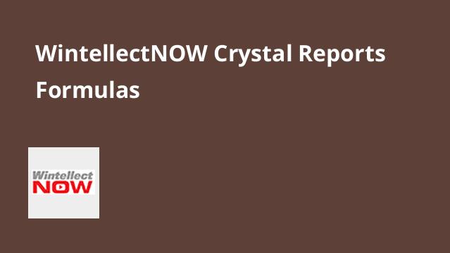 Crystal Reports: Formulas